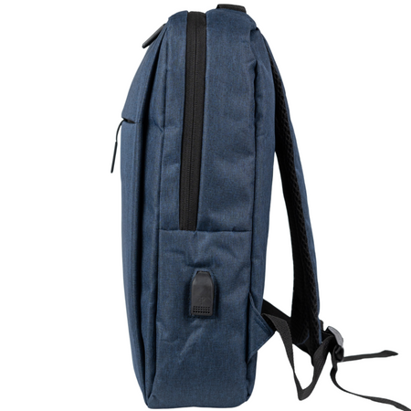 Plecak młodzieżowy nowoczesny szkolny niebieski na laptopa 15,6" z USB HN212701 blue