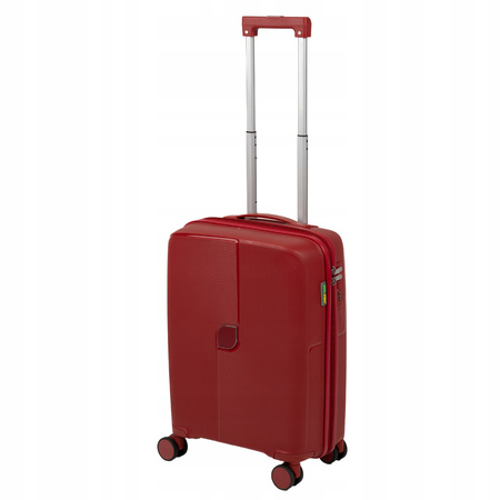Walizka do samolotu czerwona kabinowa – mała, podróżna, lekka, elegancka i praktyczna na kółkach Wowbag 7918 S red