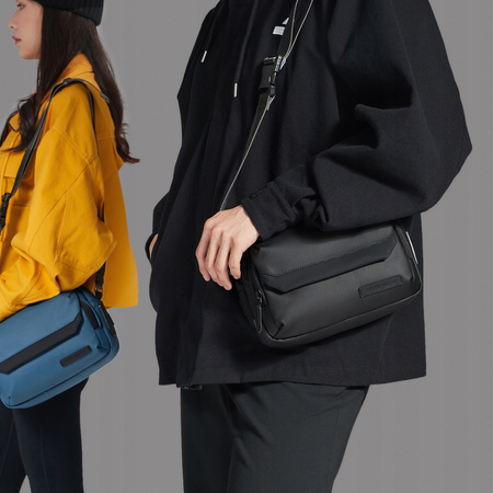 Torebka listonoszka czarna miejska elegancka wodoodporna na ramię stylowa damska męska 3 l Arctic Hunter YB00518Black