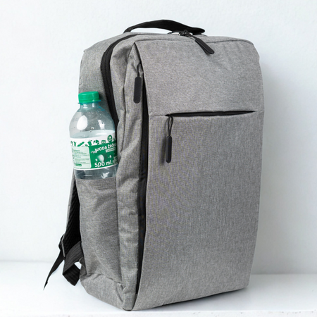 Plecak miejski szary materiałowy lekki do szkoły i na studia dla dziewczyn i chłopaków HN212701 grey