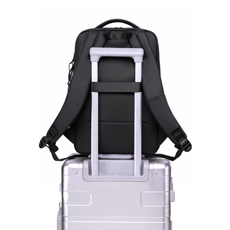 Plecak damski miejski stylowy czarny pojemny na laptopa na studia do pracy