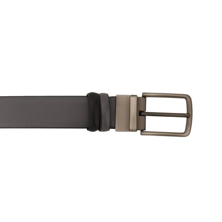Męski pasek klasyczny skórzany do spodni dwustronny czarny szary elegancki