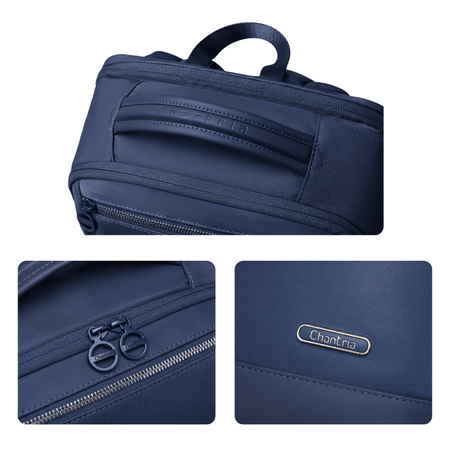 Plecak damski niebieski miejski dla dziewczyny pojemny na studia do pracy