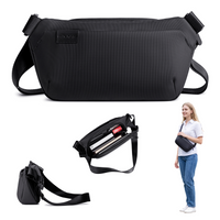 Saszetka nerka czarna męska damska na ramię miejska wodoodporna elegancka stylowa 4 L Arctic Hunter Y00569Black