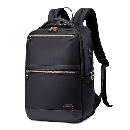 Plecak damski miejski stylowy czarny pojemny na laptopa na studia do pracy