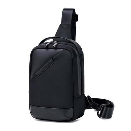 Saszetka męska czarna na ramię torba miejska biznesowa wodoodporna stylowa praktyczna 2,7 L Arctic Hunter XB00693Black