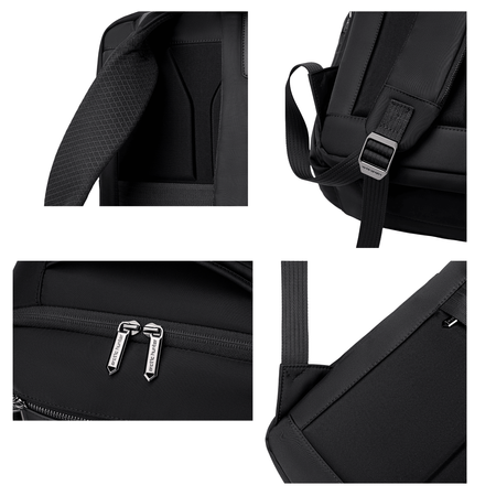 Plecak miejski czarny elegancki do pracy nowoczesny pojemny na laptopa 15,6" Arctic Hunter B00808 black