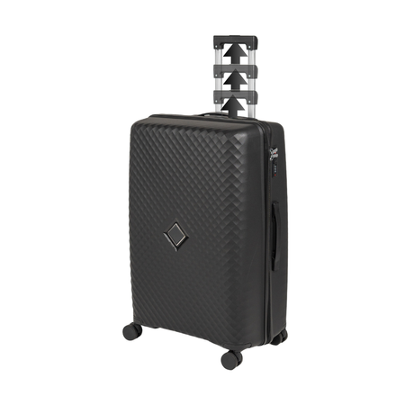 Walizka duża czarna elegancka i funkcjonalna walizka podróżna na kółkach do samolotu Wowbag 7900 L black