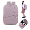 Plecak szkolny liliowy modny do liceum technikum zeszyty laptop 15,6” z USB