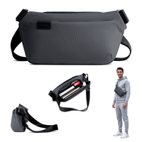 Saszetka nerka szara na ramię damska męska miejska wodoodporna modna nowoczesna torba 4 L Arctic Hunter Y00569Grey