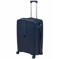 Walizka podróżna ciemnoniebieska duża na kółkach – lekka, wytrzymała i elegancka do samolotu Wowbag 7918L dark blue