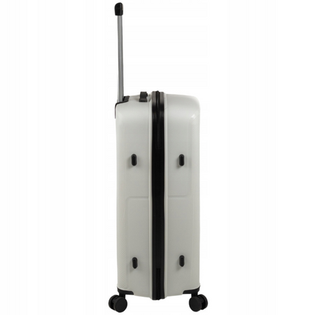 Walizka podróżna duża biała na kółkach – elegancka, lekka i pojemna walizka do samolotu Wowbag 7918 L white