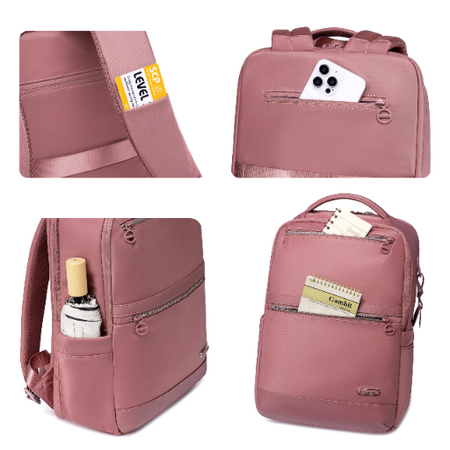 Plecak dla kobiety dziewczyny różowy elegancki modny na laptop na codzień