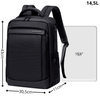 Plecak miejski czarny męski wodoodporny na laptopa 15,6" do pracy Arctic Hunter B00478 black