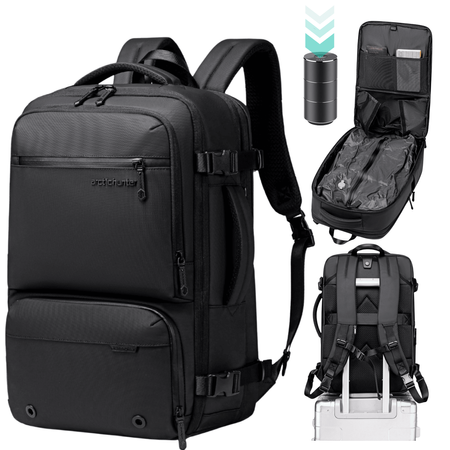 Plecak podróżny kompresyjny próżniowy vacuum Ryanair Wizz Air bagaż podręczny Arctic Hunter B00862 black