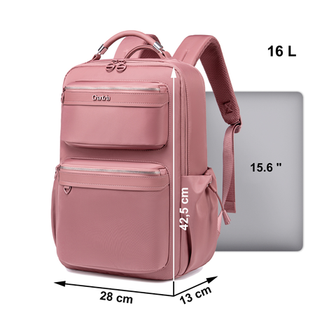 Plecak damski miejski różowy Chantria na laptop 15,6” pojemny elegancki