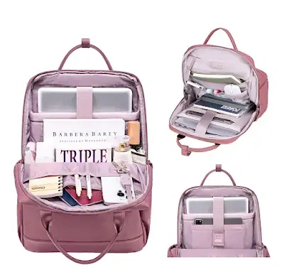 Elegancki plecak różowy damski miejski na laptop modny na studia do pracy