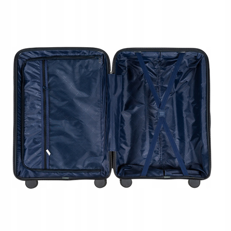 Walizka kabinowa ciemnoniebieska – mała, podróżna, elegancka, na kółkach i praktyczna Wowbag 7918 S dark blue