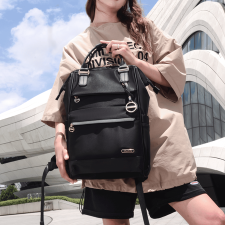 Plecak damski miejski czarny  na studia do pracy pojemny CHANTRIA CB00788black