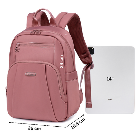 Plecak damski miejski róż dla dziewczyny mały elegancki modny na co dzień