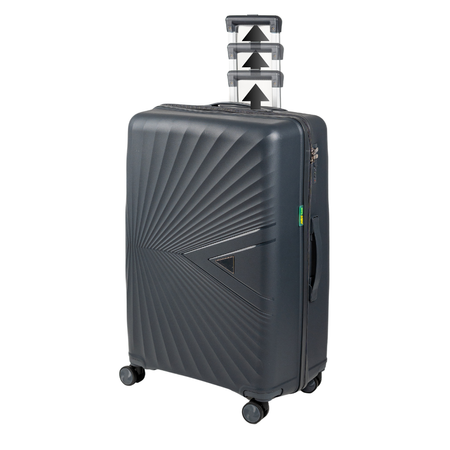 Walizki podróżne ciemnoszare komplet 3 szt. elegancki i trwały zestaw na kółkach Wowbag 7905 dark grey