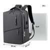 Szkolny plecak szary młodzieżowy nowoczesny na laptop 15,6” wejście USB