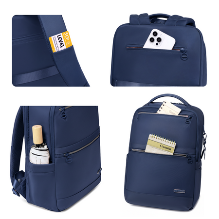 Plecak damski niebieski miejski dla dziewczyny pojemny na studia do pracy