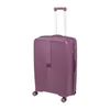 Duża walizka fioletowa na kółkach – elegancka, trwała i lekka walizka podróżna do samolotu Wowbag 7918 L purple