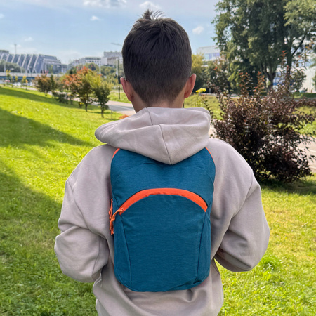 Plecak niebieski kompaktowy tekstylny – superlekki na rower, podróż woda telefon VIO XY092017 blue