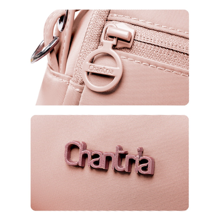 Torebka damska crossbody mała na ramię nylonowa różowa wodoodporna elegancka