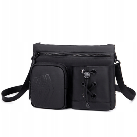 Torebka listonoszka czarna elegancka wodoodporna na ramię miejska modna i uniwersalna 3 l Arctic Hunter K00535Black