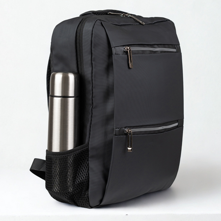 Plecak czarny, szkolny, miejski, damski, męski, nowoczesny, pojemny plecak dla laptopa 15,6", idealny na co dzień, do szkoły i pracy VIO BK91105 black