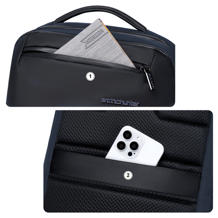 Plecak miejski niebieski, biznesowy, 10 l, na laptopa 15,6", nowoczesny i praktyczny. Arctic Hunter B00681 Blue.