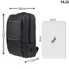 Plecak czarny, szkolny, miejski, damski, męski, nowoczesny, pojemny plecak dla laptopa 15,6", idealny na co dzień, do szkoły i pracy Wowbag BK91105 black