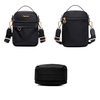 Torebka damska czarna na ramię crossbody mała nylonowa wodoodporna