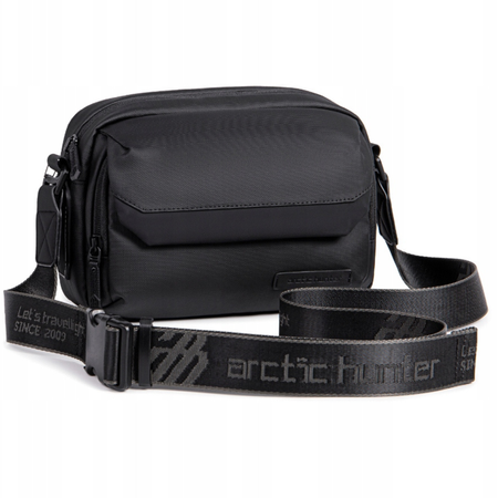 Torebka listonoszka czarna miejska elegancka wodoodporna na ramię stylowa damska męska 3 l Arctic Hunter YB00518Black