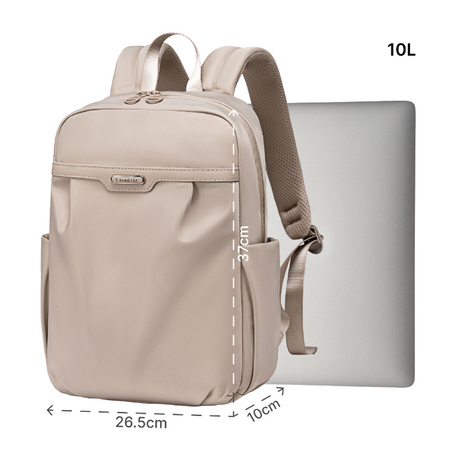 Plecak damski lekki beżowy elegancki modny wodoodporny na MacBook Air Ipad