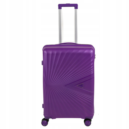 Duża walizka podróżna fioletowa na kółkach – lekka, stylowa i pojemna, do samolotu 100 L Walizka Wowbag 7905 L purple