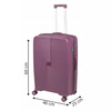Walizka średnia fioletowa – podróżna, wytrzymała, stylowa, na kółkach, idealna do samolotu Wowbag 7918 M purple