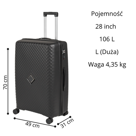 Walizka Wowbag duża 7900 L black