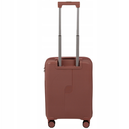 Walizka kabinowa różowo-złota – mała, podróżna, elegancka, modna i praktyczna na kółkach Wowbag 7918 S rose gold