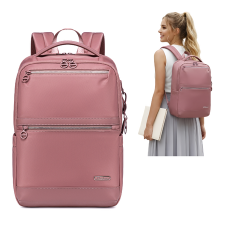 Plecak dla kobiety dziewczyny różowy elegancki modny na laptop na codzień