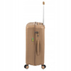 Walizka na kółkach średnia beżowa funkcjonalna walizka podróżna elegancka i modna 65L Wowbag 7905 M champagne