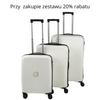 Komplet walizek podróżnych biały 3 szt. nowoczesny zestaw walizek lekkich i wytrzymałych Wowbag 7918 White