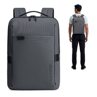 Szary plecak biznesowy miejski, 8,5 l, wodoodporny, na laptopa 15,6", stylowy i kompaktowy. Arctic Hunter B00574 grey