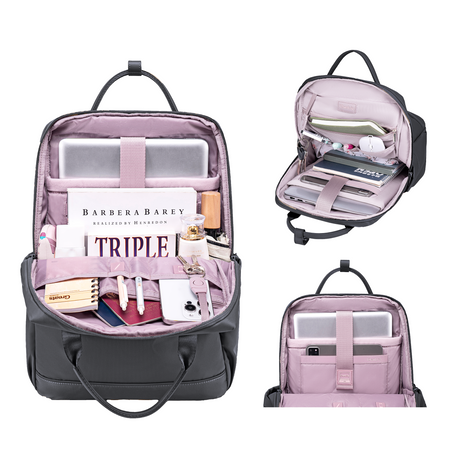 Elegancki damski plecak czarny miejski do pracy i na studia na laptopa i format A4 CHANTRIA CB00628black