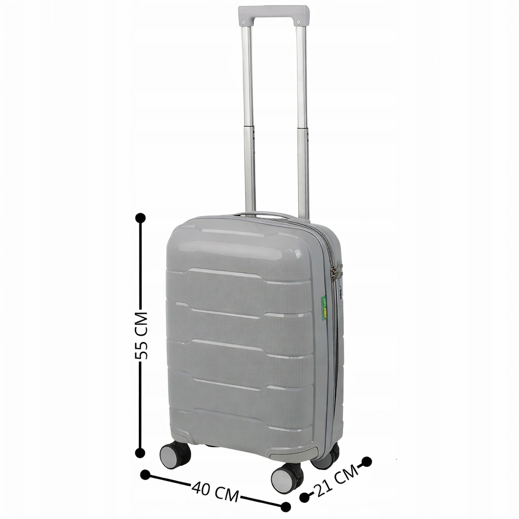 Walizka mała jasnoszara – kabinowa, stylowa, trwała i praktyczna podróżna na kółkach Wowbag 6910 S light grey pol_pl_Walizka-mala-jasnoszara-kabinowa-stylowa-trwala-i-praktyczna-podrozna-na-kolkach-Wowbag-6910-S-light-grey-113_6