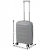 Walizka mała jasnoszara – kabinowa, stylowa, trwała i praktyczna podróżna na kółkach Wowbag 6910 S light grey