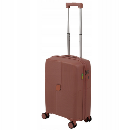 Walizka kabinowa różowo-złota – mała, podróżna, elegancka, modna i praktyczna na kółkach Wowbag 7918 S rose gold