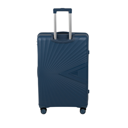 Komplet walizek podróżnych ciemnoniebieskich 3 szt. lekkie i trwałe zestaw na kółkach Wowbag 7905 dark blue